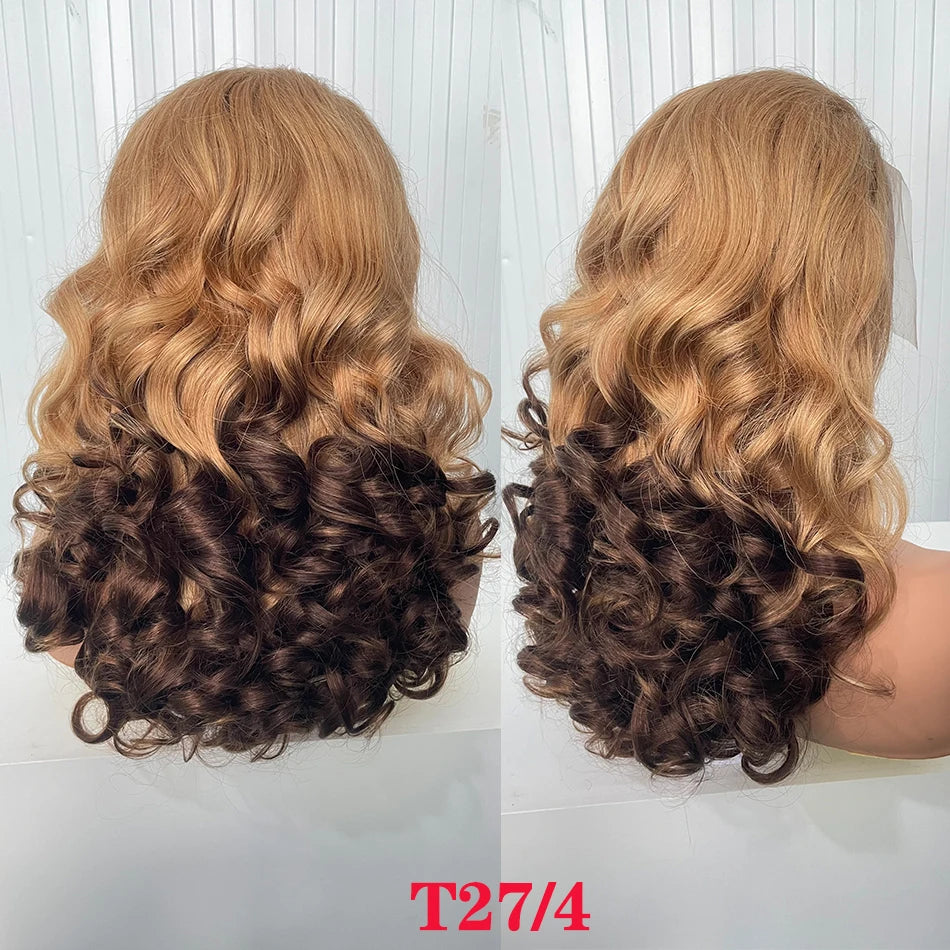 100% Vietnamese Super Double Drawn Bone Curly Wigs Transparent Lace Frontal Wig