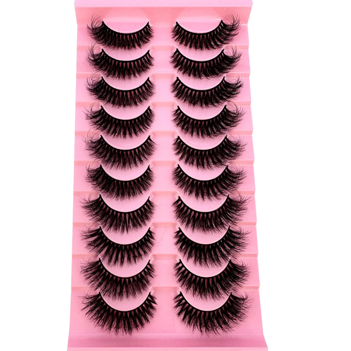 10 Pairs 8D Mink Lashes – Natural & Dramatic Volume False Eyelashes