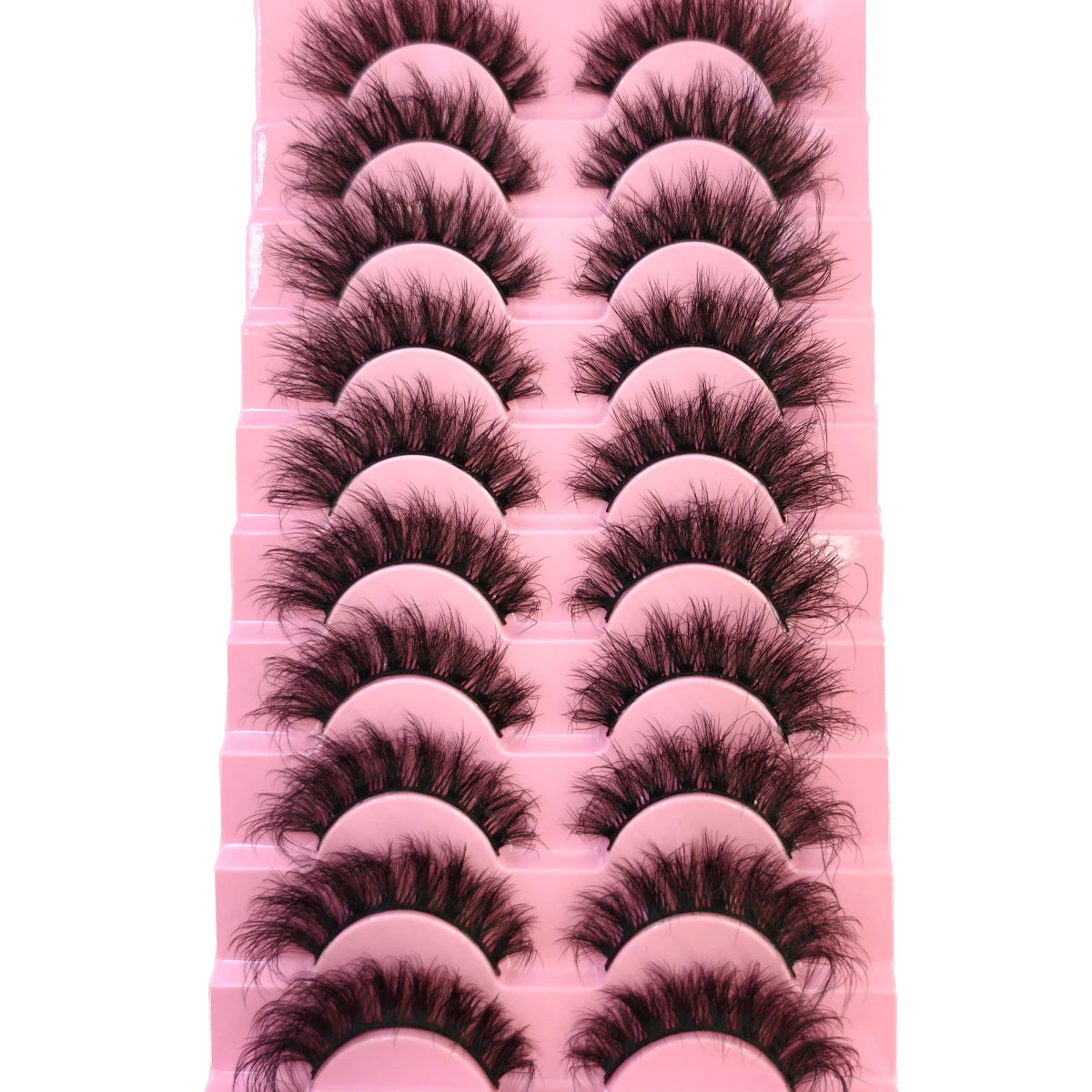 10 Pairs 8D Mink Lashes – Natural & Dramatic Volume False Eyelashes