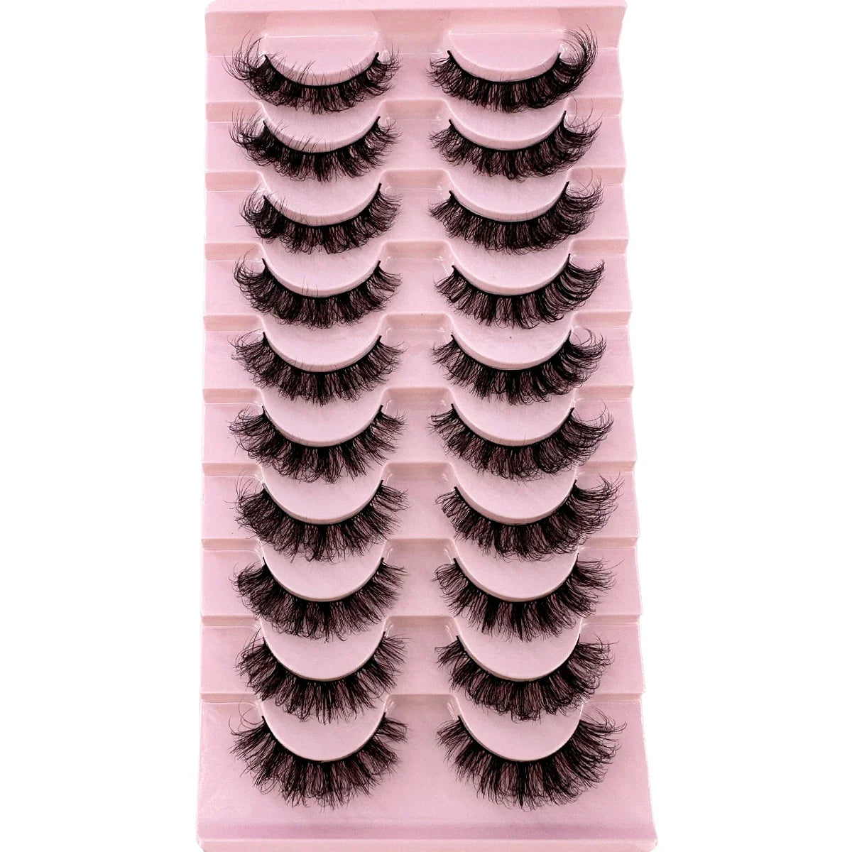 10 Pairs 8D Mink Lashes – Natural & Dramatic Volume False Eyelashes