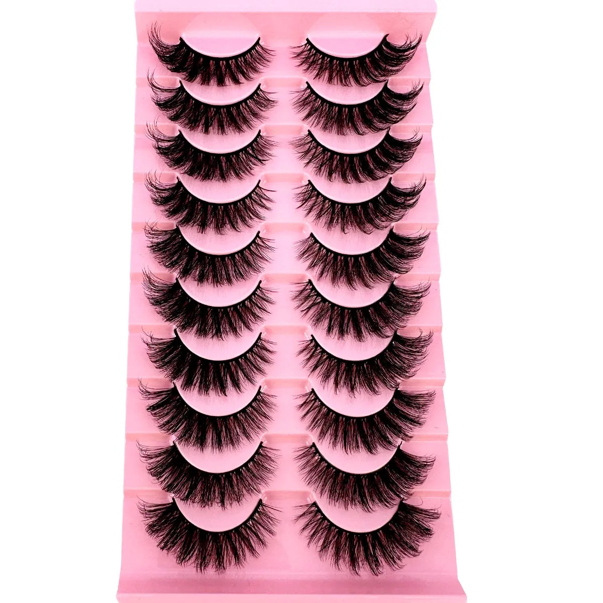 10 Pairs 8D Mink Lashes – Natural & Dramatic Volume False Eyelashes