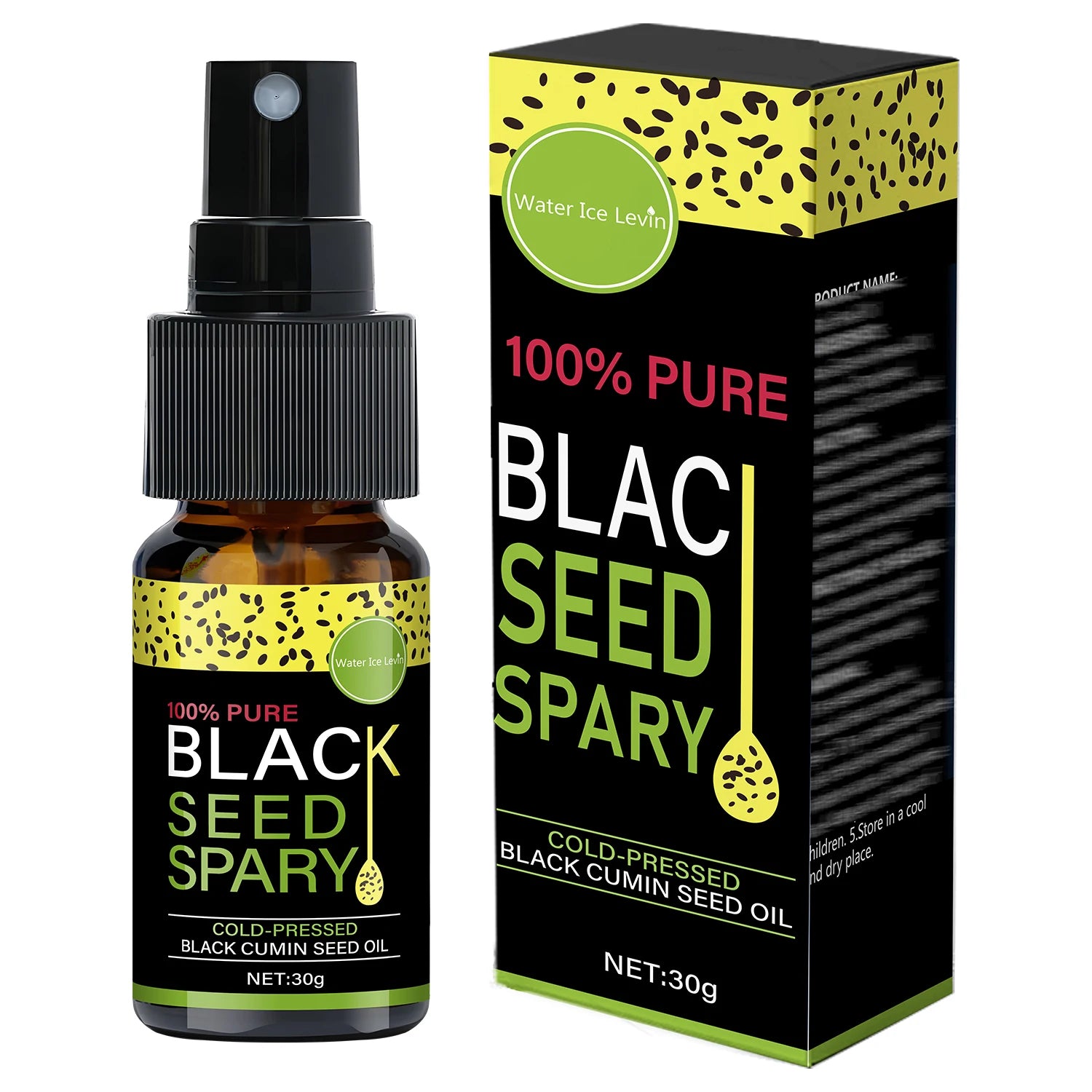 100% Pure Black Seed Oil Spray – Deep Nourishment, Frizz Control & Shine