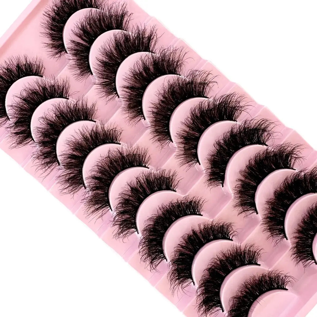 10 Pairs 8D Mink Lashes – Natural & Dramatic Volume False Eyelashes