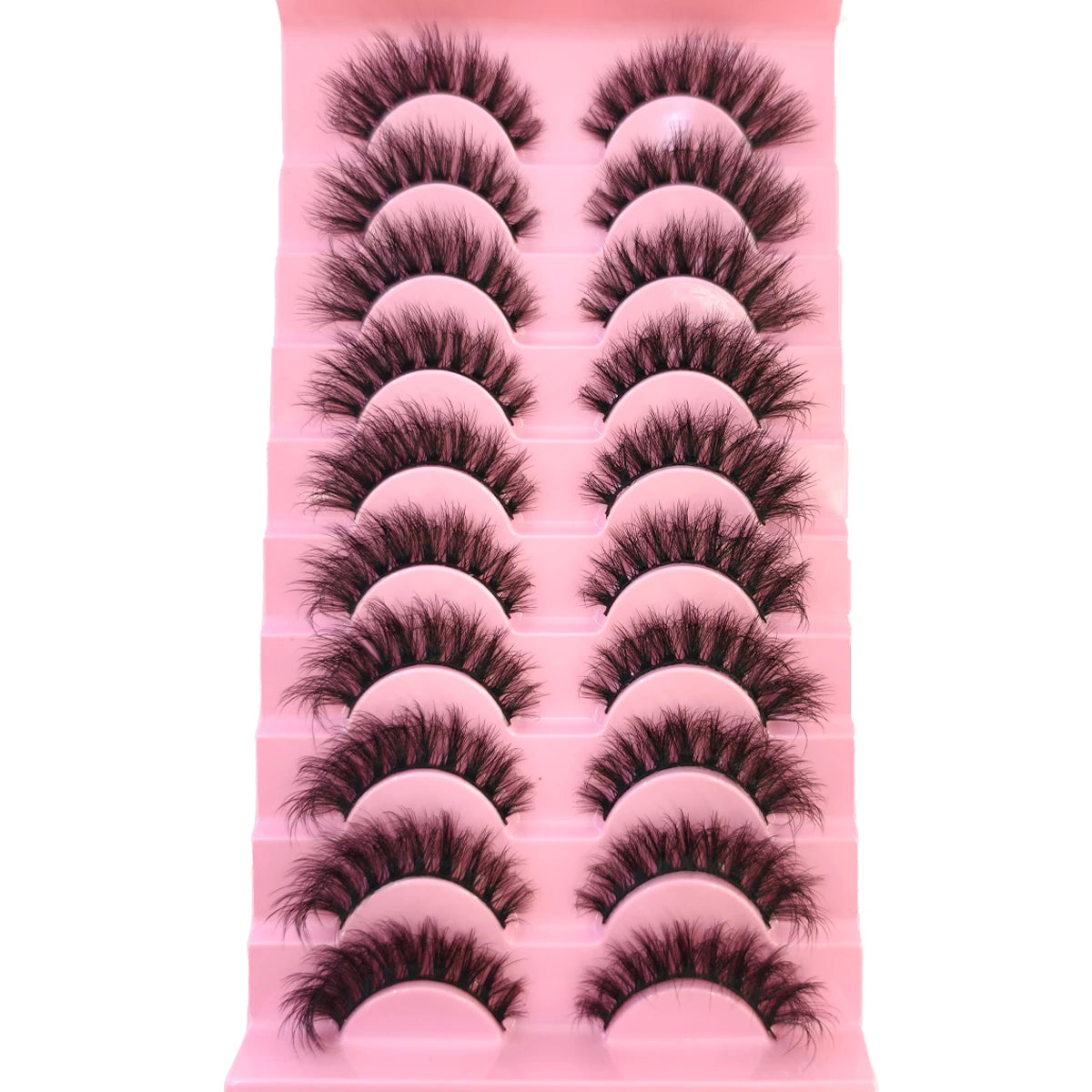 10 Pairs 8D Mink Lashes – Natural & Dramatic Volume False Eyelashes