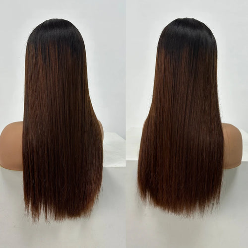 100% Raw Donor Hair Bone Straight Lace Wig 300 Density Double Drawn HD Lace Closure Wig Glueless Wear And Go