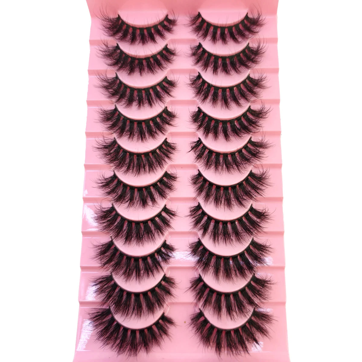 10 Pairs 8D Mink Lashes – Natural & Dramatic Volume False Eyelashes