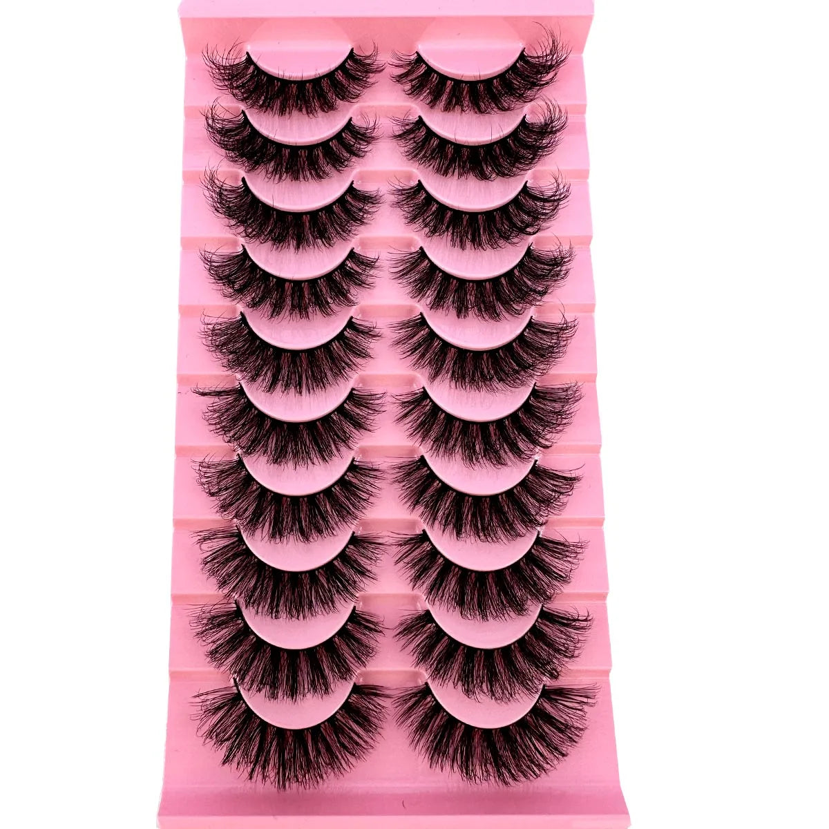 10 Pairs 8D Mink Lashes – Natural & Dramatic Volume False Eyelashes