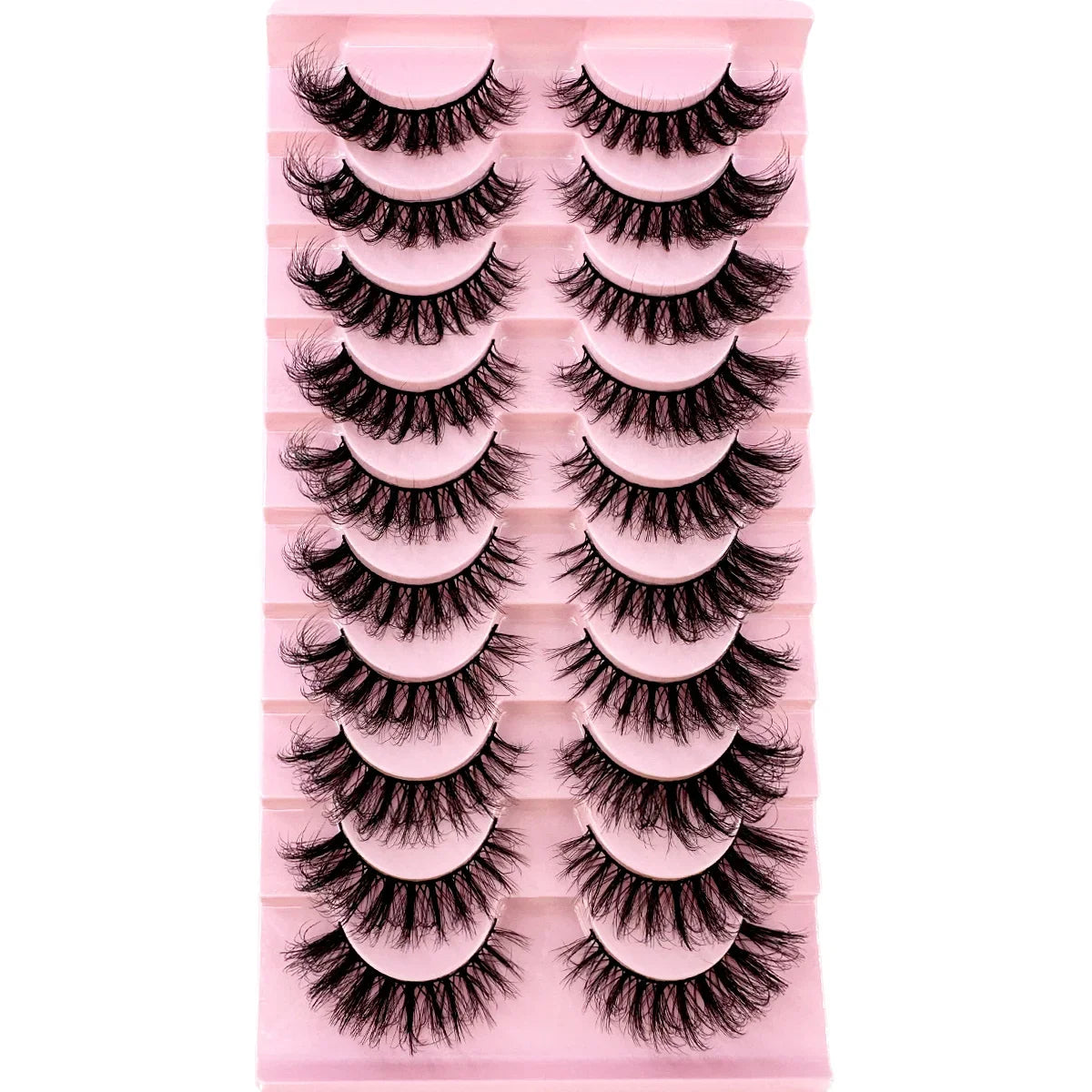 10 Pairs 8D Mink Lashes – Natural & Dramatic Volume False Eyelashes