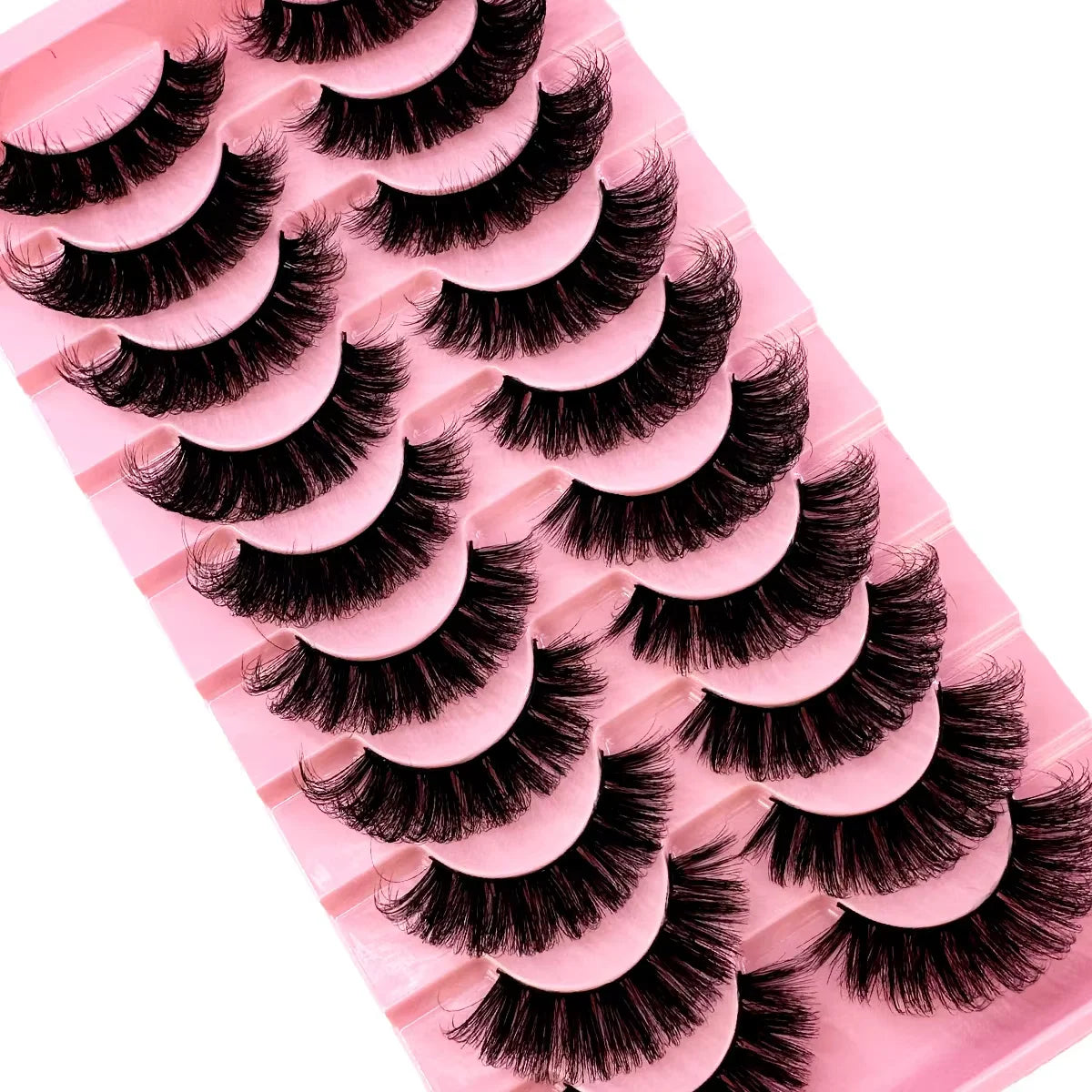 10 Pairs 8D Mink Lashes – Natural & Dramatic Volume False Eyelashes