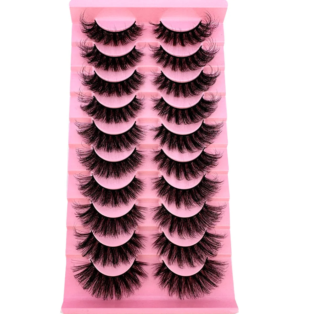 10 Pairs 8D Mink Lashes – Natural & Dramatic Volume False Eyelashes