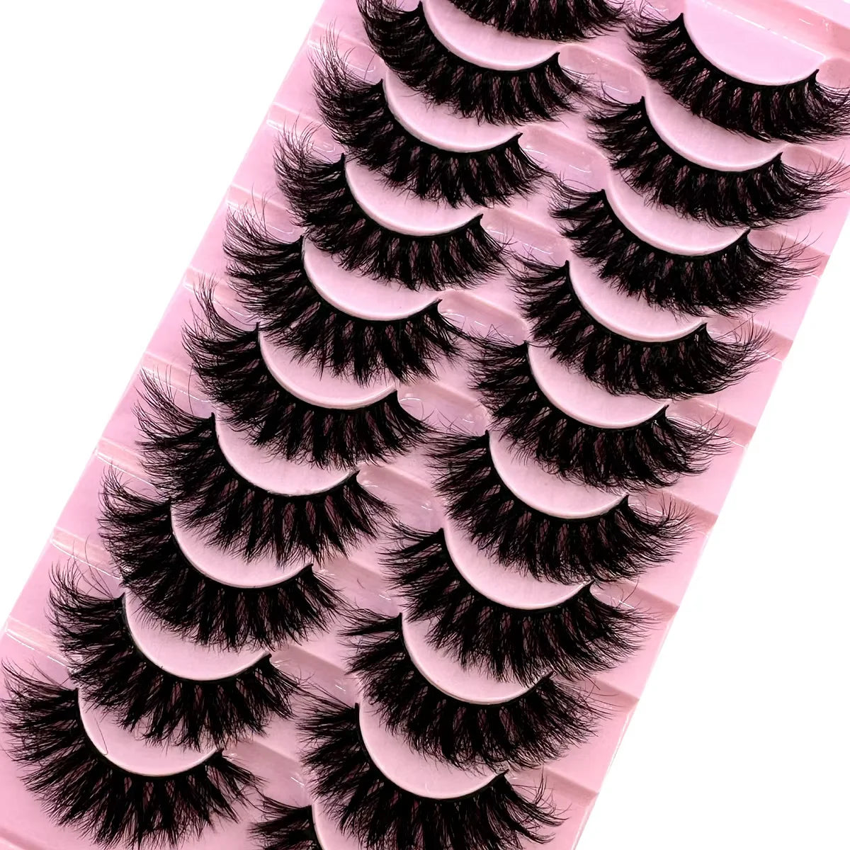 10 Pairs 8D Mink Lashes – Natural & Dramatic Volume False Eyelashes