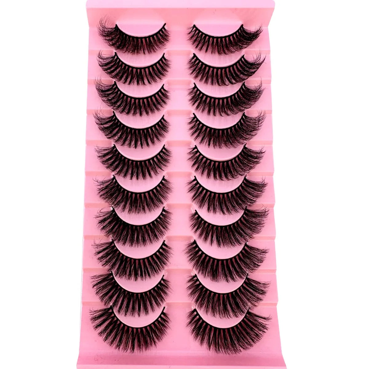 10 Pairs 8D Mink Lashes – Natural & Dramatic Volume False Eyelashes