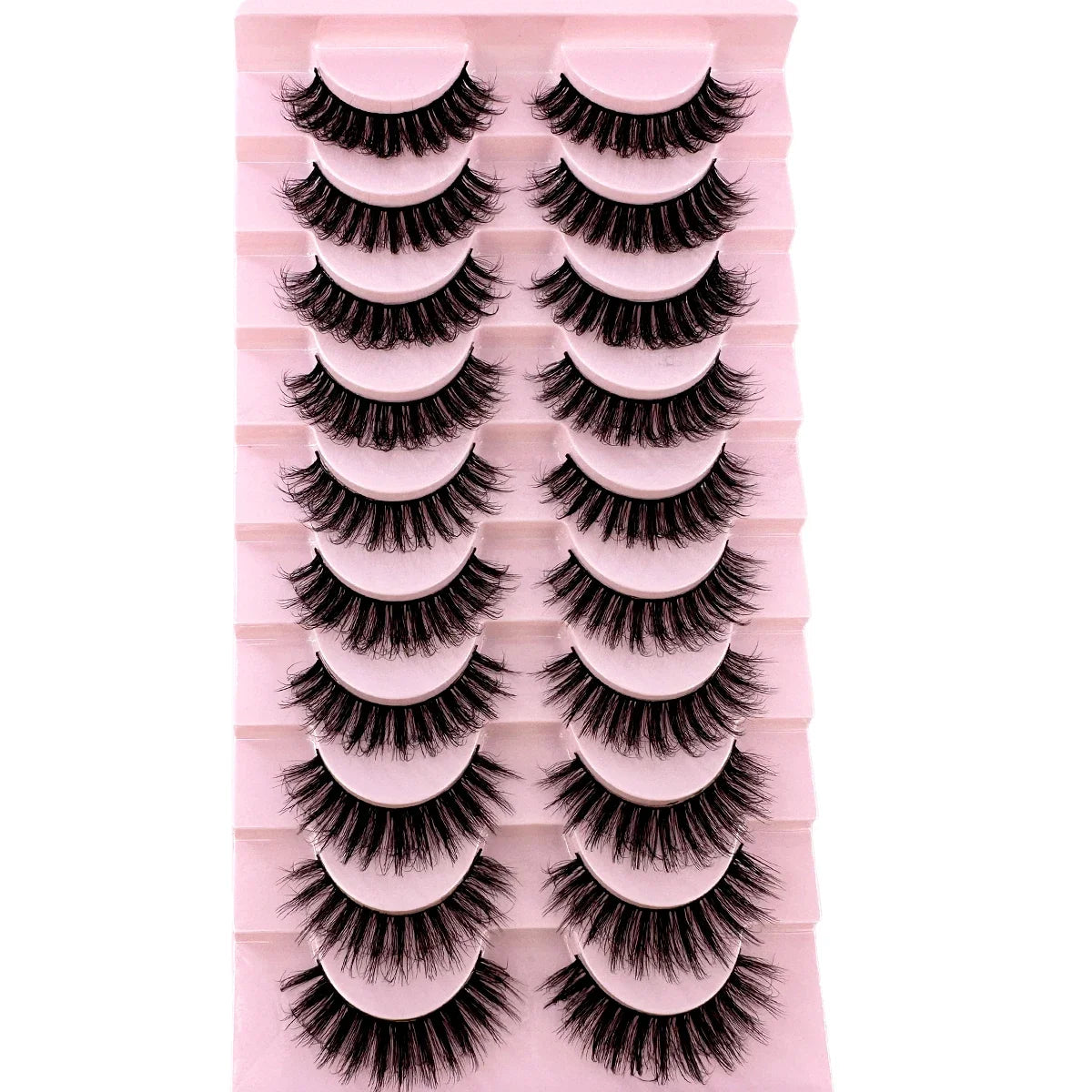 10 Pairs 8D Mink Lashes – Natural & Dramatic Volume False Eyelashes