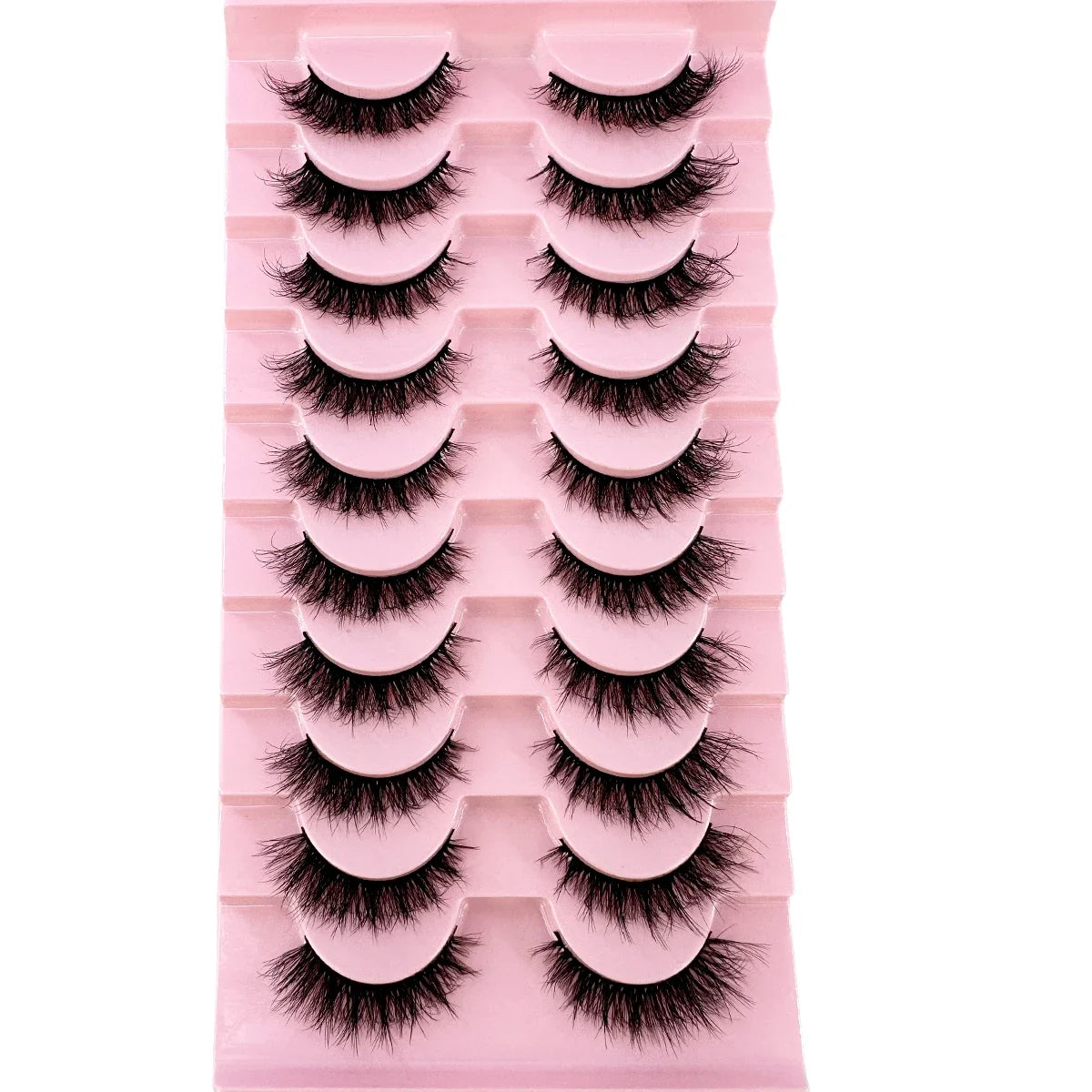 10 Pairs 8D Mink Lashes – Natural & Dramatic Volume False Eyelashes